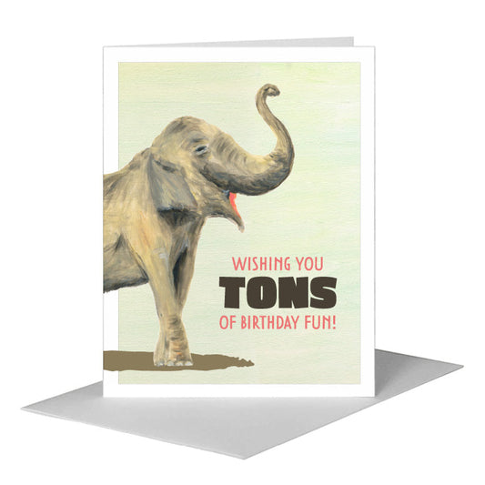 Asian Elephant, Greeting Card (#8226B) A2 Card Front, www.printedcanvas.com