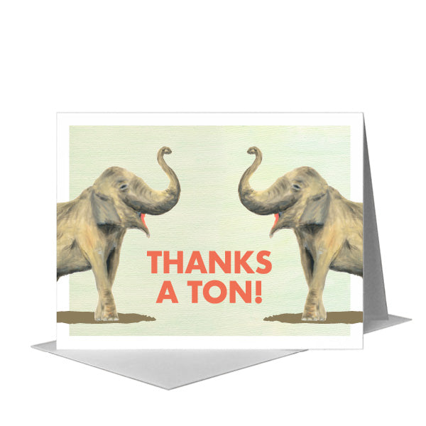 Asian Elephant, Greeting Card (#8226D), A2 Card Front, www.printedcanvas.com
