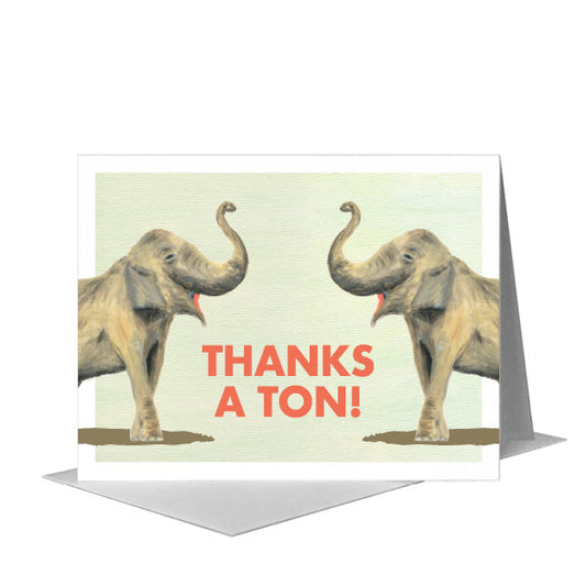 Asian Elephant, Greeting Card (#8226D) A2 Card Front, www.printedcanvas.com