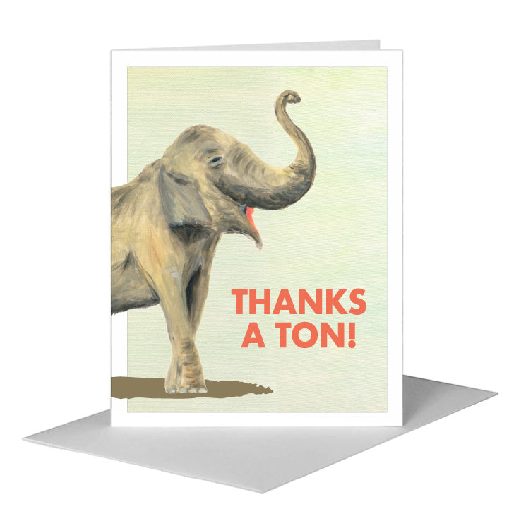 Asian Elephant, Greeting Card (#8226DA) A2 Card Front, www.printedcanvas.com