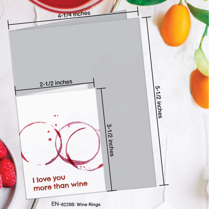 Wine Rings, Greeting Card (#8228B)