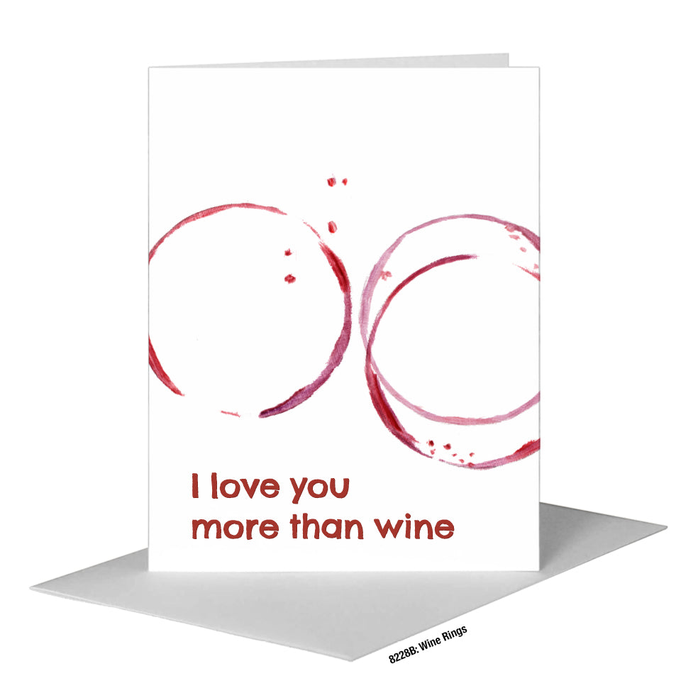 Wine Rings, Greeting Card (#8228B)