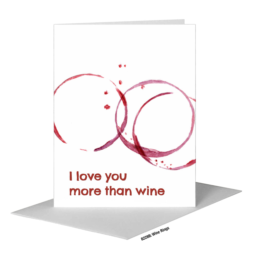 Wine Rings, Greeting Card (#8228B), A2 Card Front, www.printedcanvas.com