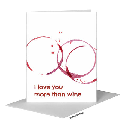 Wine Rings, Greeting Card (#8228B), A2 Card Front, www.printedcanvas.com