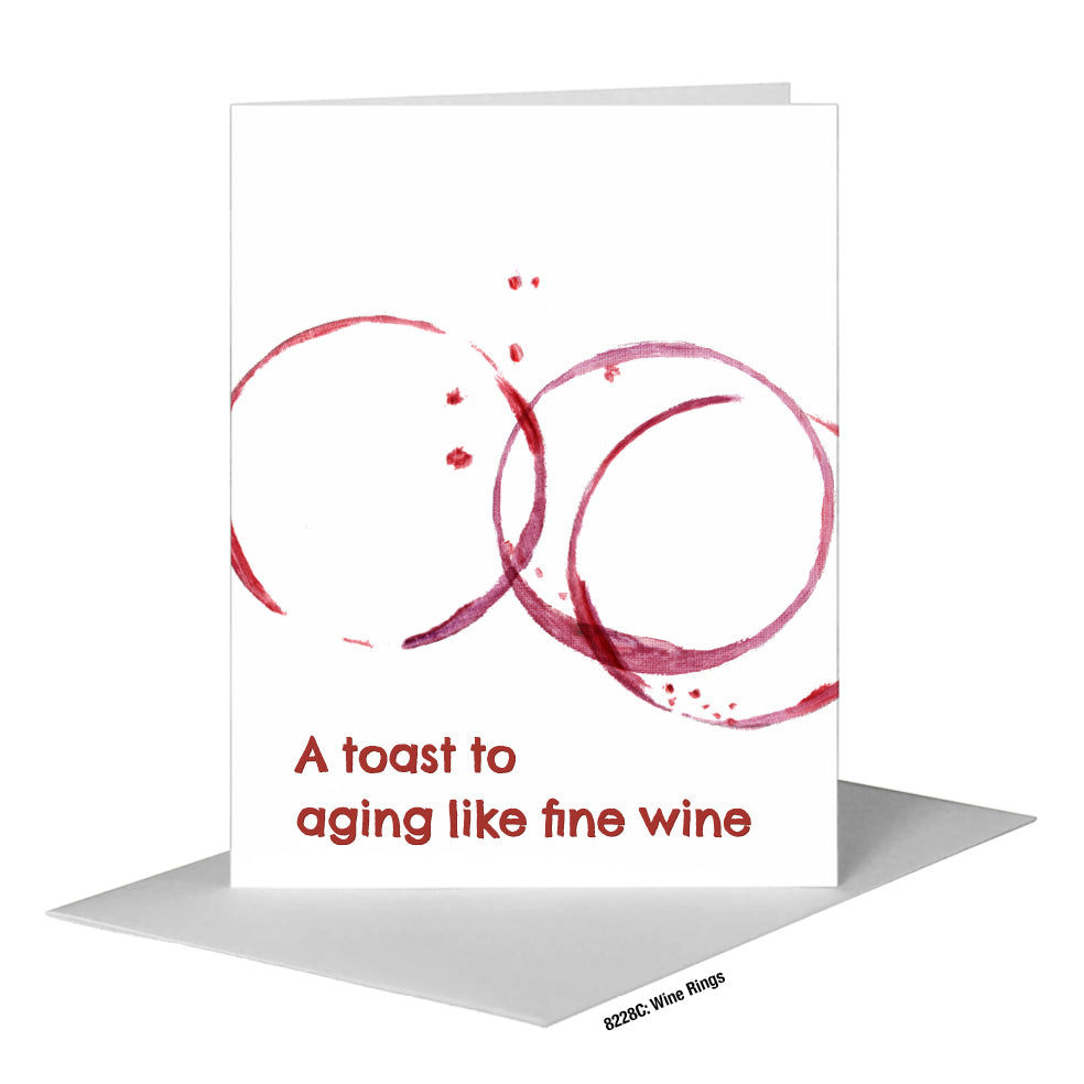 Wine Rings, Greeting Card (#8228C), A2 Card Front, www.printedcanvas.com