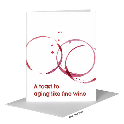 Wine Rings, Greeting Card (#8228C), A2 Card Front, www.printedcanvas.com