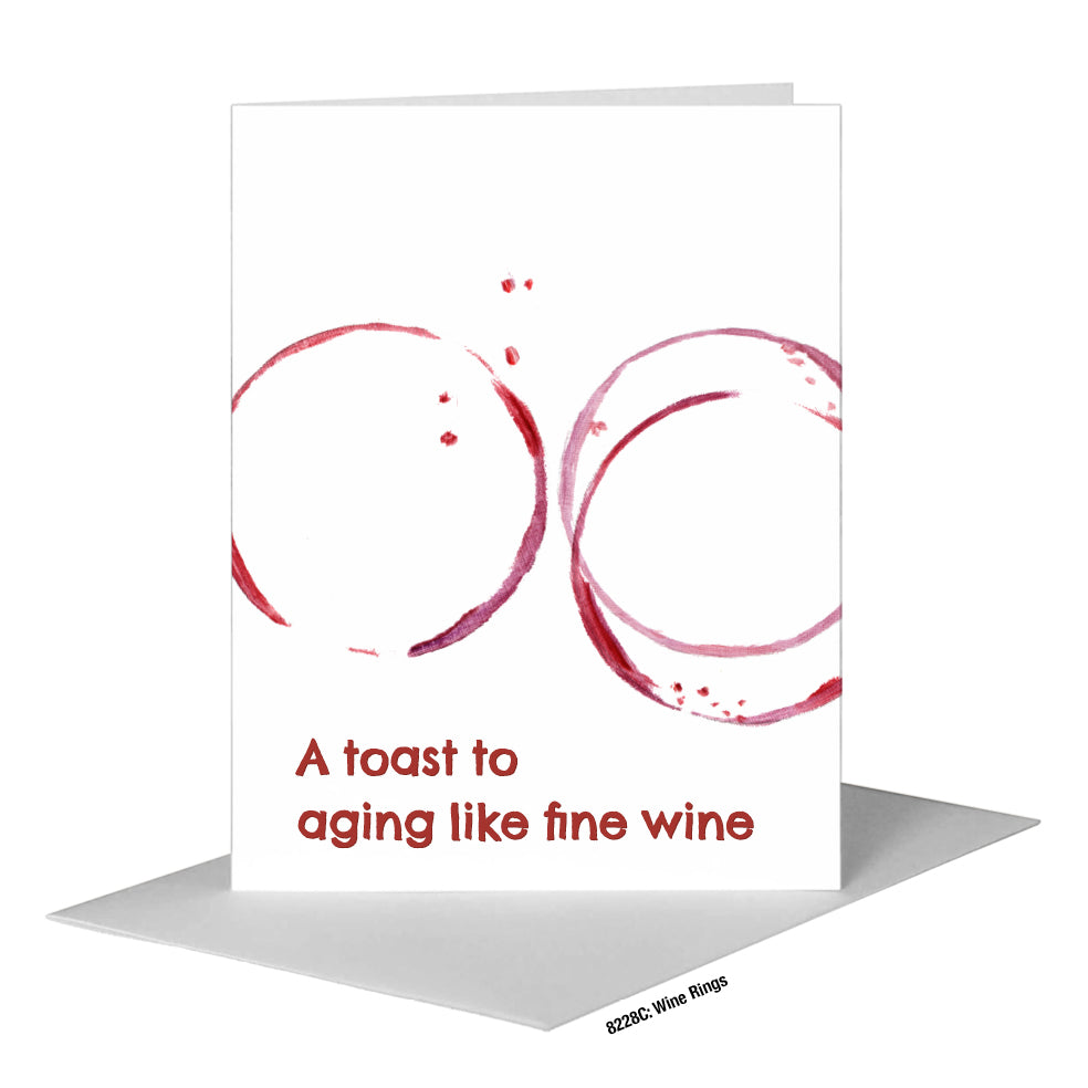 Wine Rings, Greeting Card (#8228C)