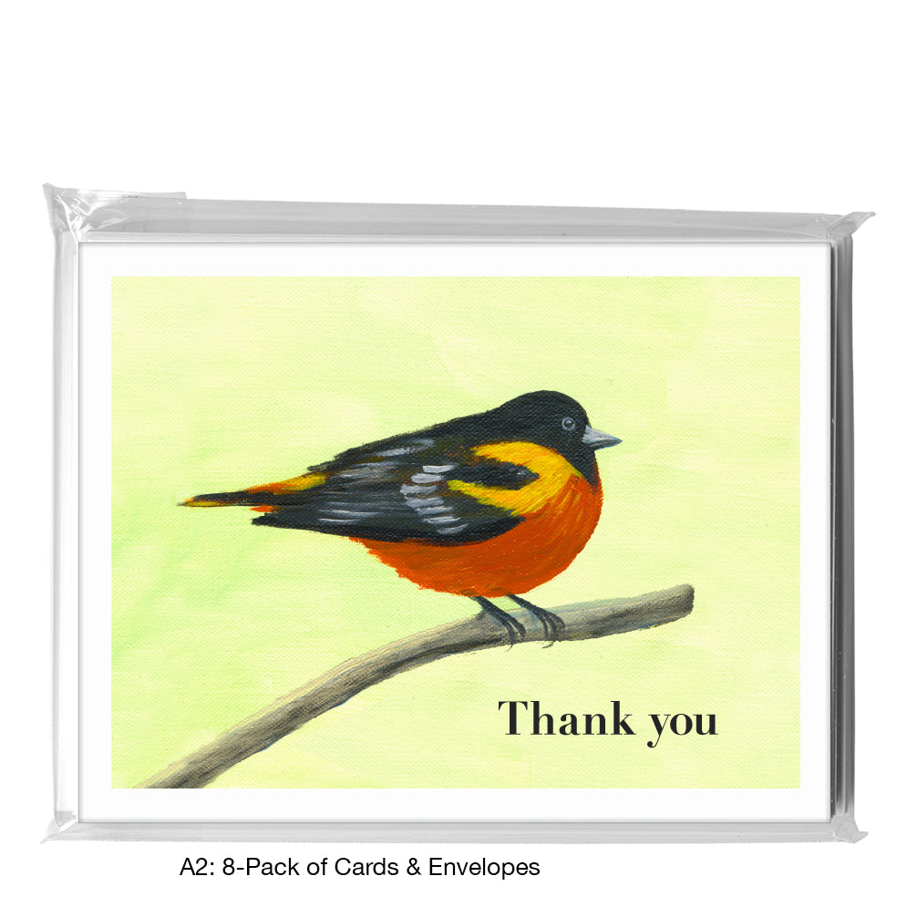 Baltimore Oriole, Greeting Card (8229D), A2 8-Pack, printedcanvas.com