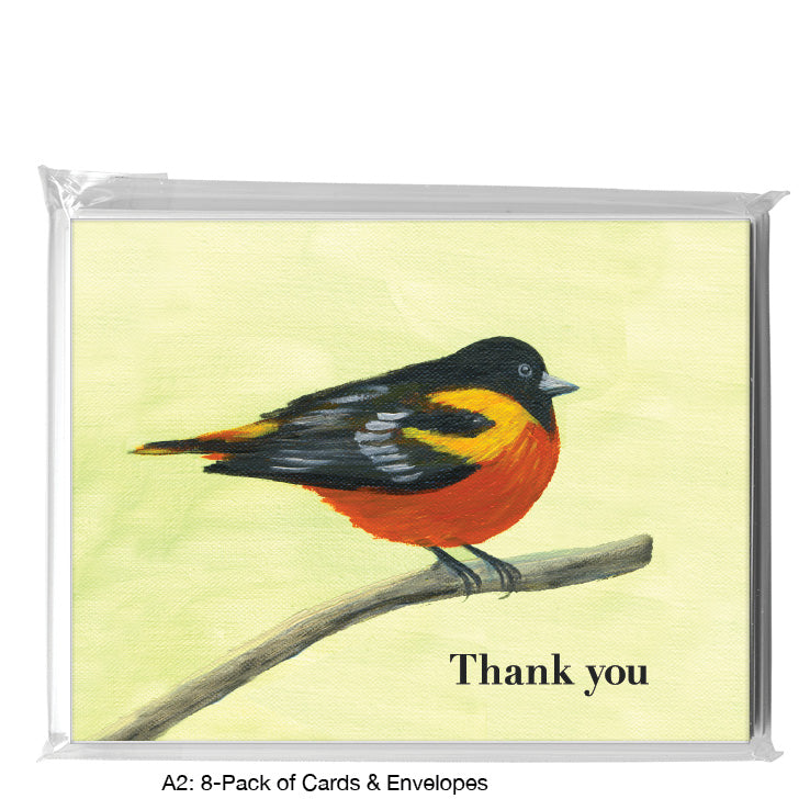 Baltimore Oriole, Greeting Card (8229D), 8-Pack, www.printedcanvas.com