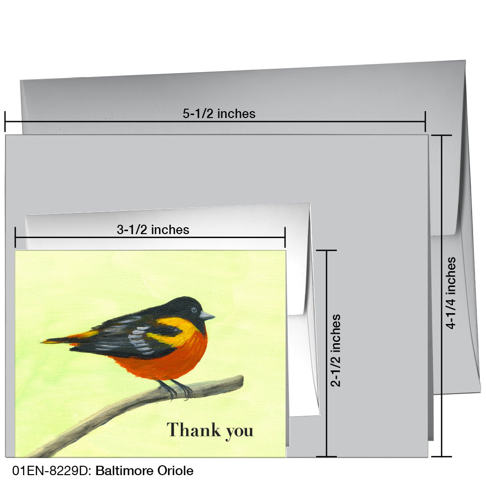 Baltimore Oriole, Greeting Card (8229D), Enclosure, printedcanvas.com