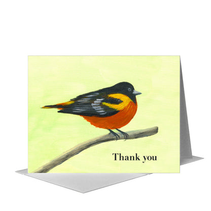 Baltimore Oriole, Greeting Card (#8229D), A2 Card Front, www.printedcanvas.com