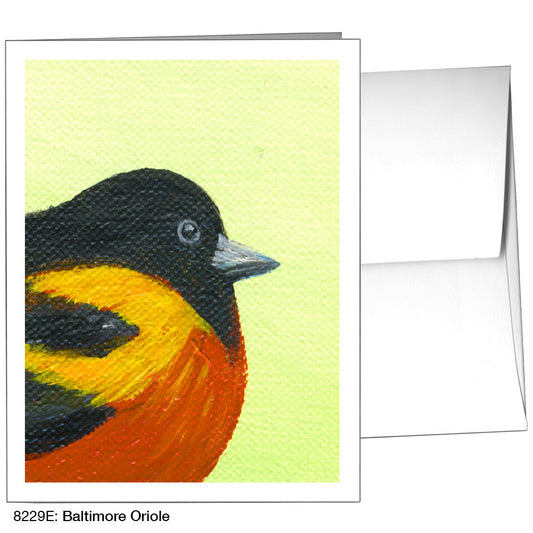 Baltimore Oriole, Greeting Card (8229E), A2 Card Front, www.printedcanvas.com