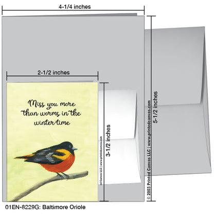 Baltimore Oriole, Greeting Card (#8229G)