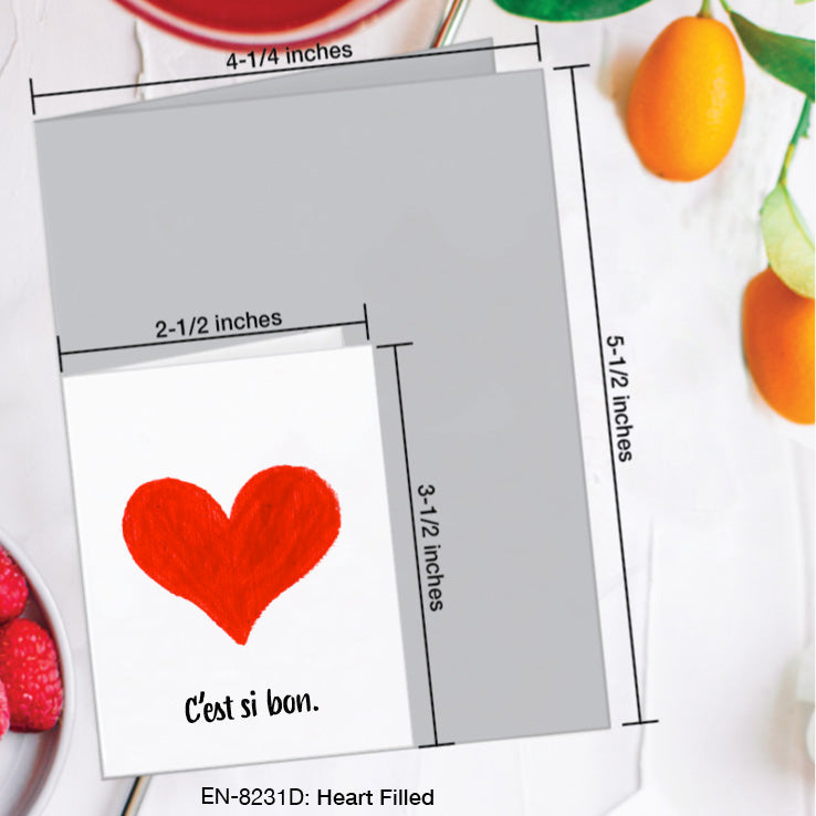 Heart Filled, Greeting Card (8231D), Enclosure, www.printedcanvas.com