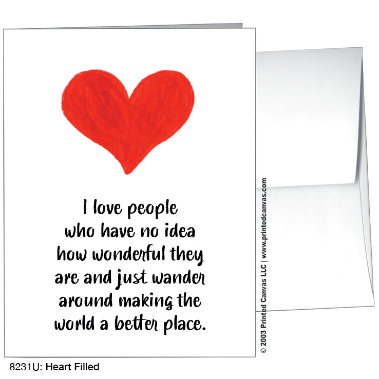 Heart Filled, Greeting Card (#8231U), A2 Card Front, www.printedcanvas.com
