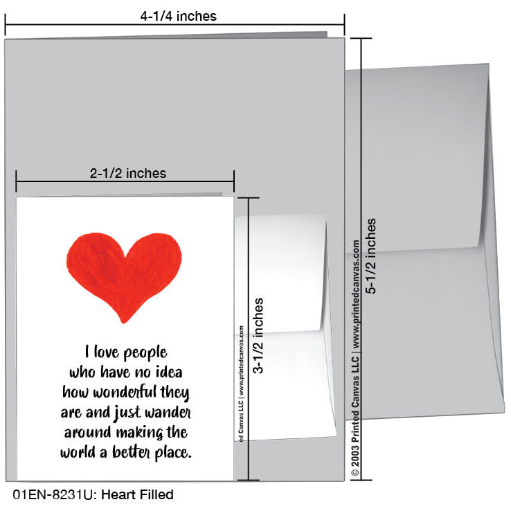 Heart Filled, Greeting Card (#8231U)