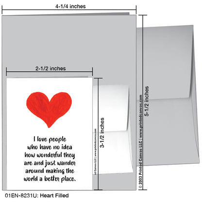 Heart Filled, Greeting Card (#8231U)