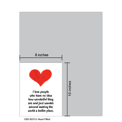 Heart Filled, Card Board (8231U)