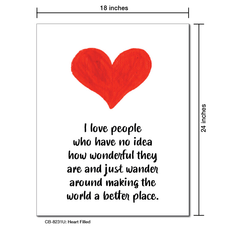 Heart Filled, Card Board (8231U)