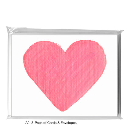 Heart Soft Pink, Greeting Card (8232E), A2 8-Pack, printedcanvas.com