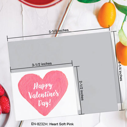 Heart Soft Pink, Greeting Card (#8232H)