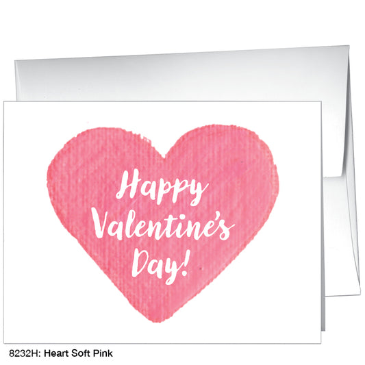 Heart Soft Pink, Greeting Card (#8232H), A2 Card Front, www.printedcanvas.com