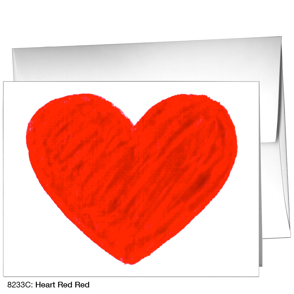 Heart Red Red, Greeting Card (8233C), A2, printedcanvas.com