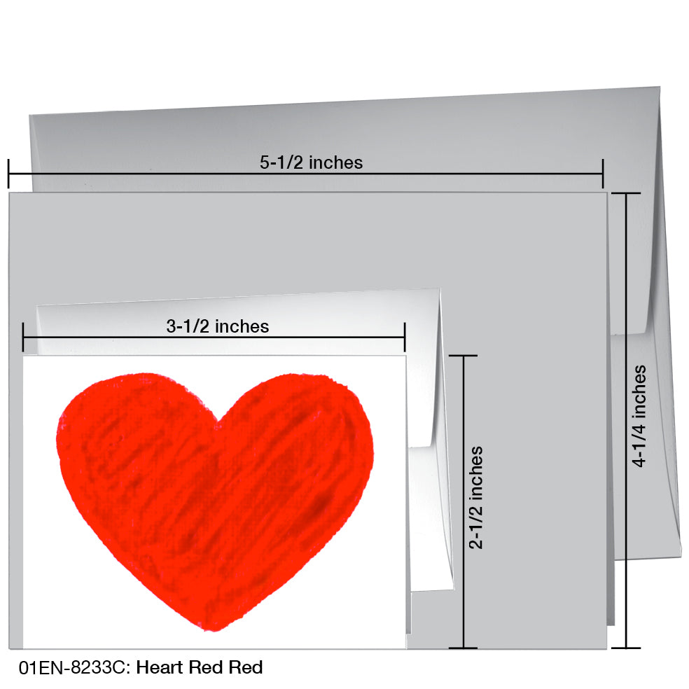 Heart Red Red, Greeting Card (8233C), Enclosure, printedcanvas.com