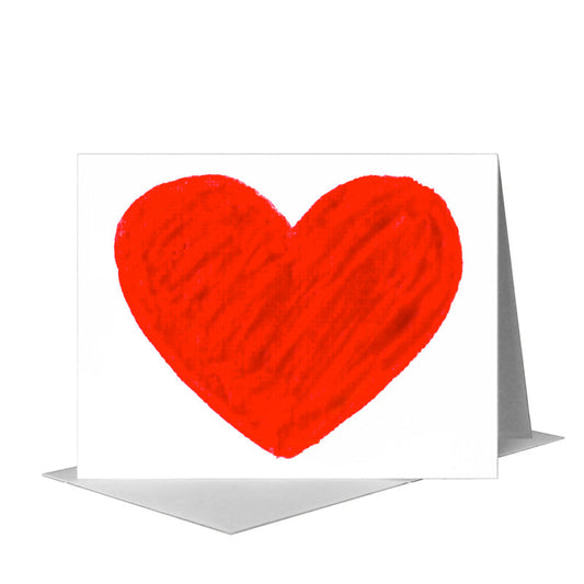 Heart Red Red, Greeting Card (#8233C) A2 Card Front, www.printedcanvas.com