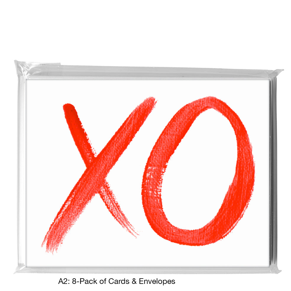 Heart XO, Greeting Card (8234), A2 8-Pack, printedcanvas.com