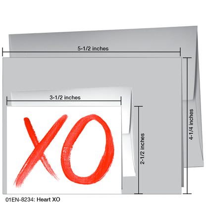Heart XO, Greeting Card (8234)