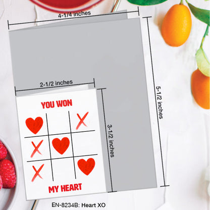 Heart XO, Greeting Card (#8234B)
