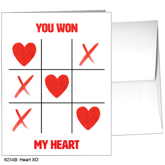 Heart XO, Greeting Card (#8234B), A2 Card, www.printedcanvas.com