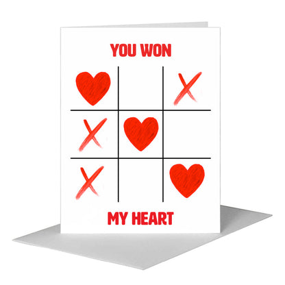 Heart XO, Greeting Card (#8234B), A2 Card Front, www.printedcanvas.com