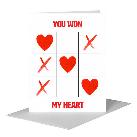 Heart XO, Greeting Card (#8234B) A2 Card Front, www.printedcanvas.com
