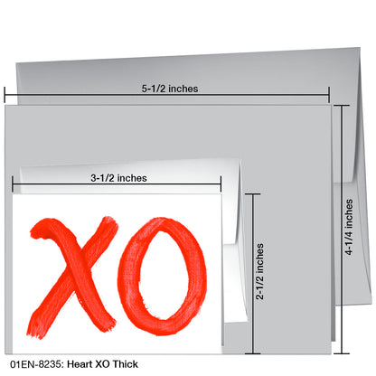 Heart XO Thick, Greeting Card (8235)