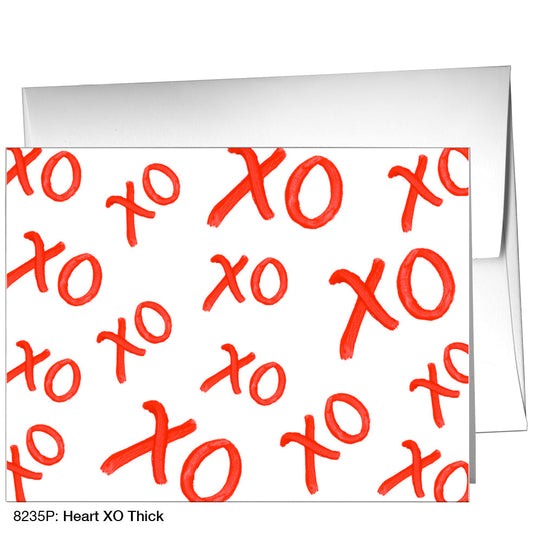 Heart XO Thick, Greeting Card (8235P), A2, printedcanvas.com