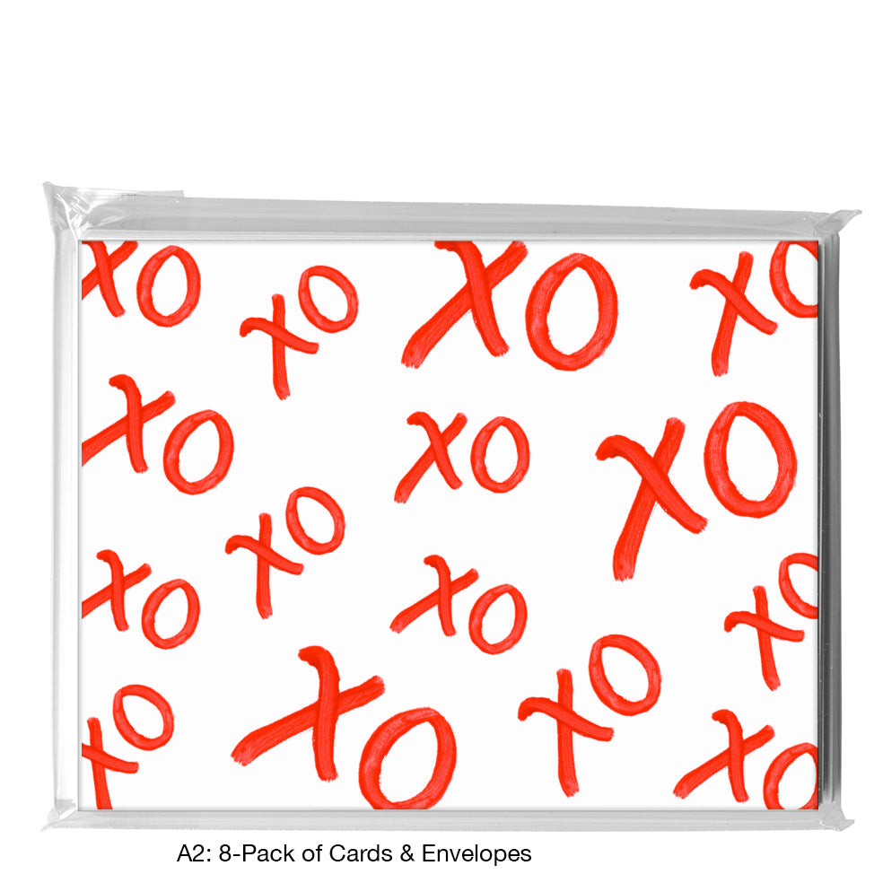 Heart XO Thick, Greeting Card (8235P), A2 8-Pack, printedcanvas.com