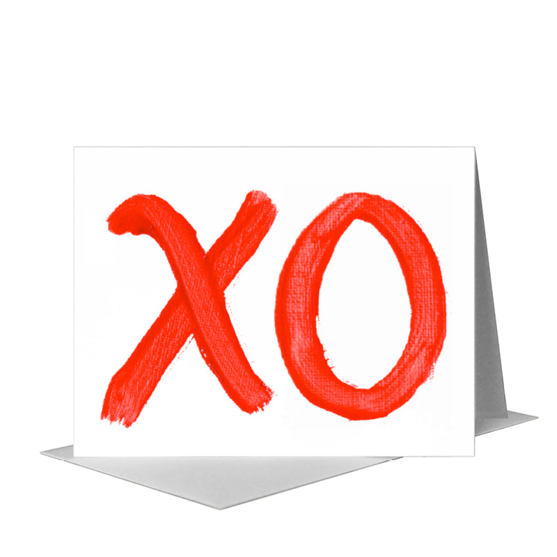 Heart XO Thick, Greeting Card (#8235A), A2 Card Front, www.printedcanvas.com