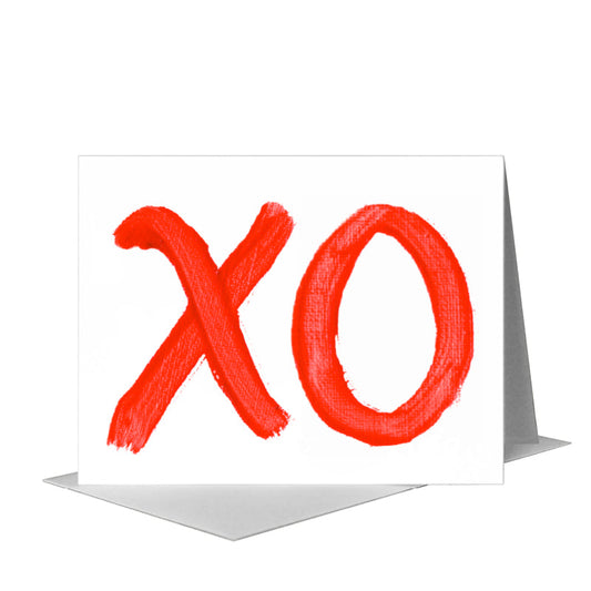 Heart XO Thick, Greeting Card (#8235A) A2 Card Front, www.printedcanvas.com