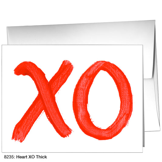 Heart XO Thick, Greeting Card (8235)