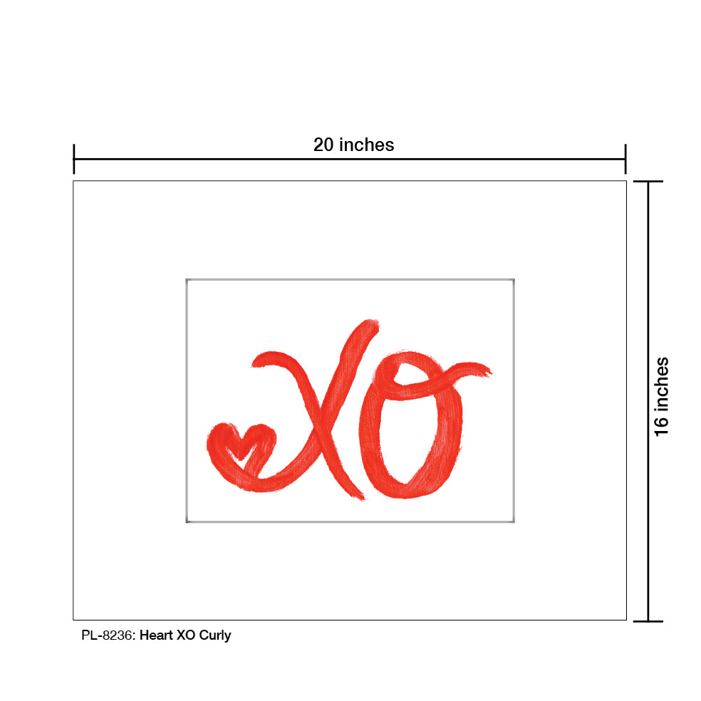 Heart XO Curly, Print (#8236)