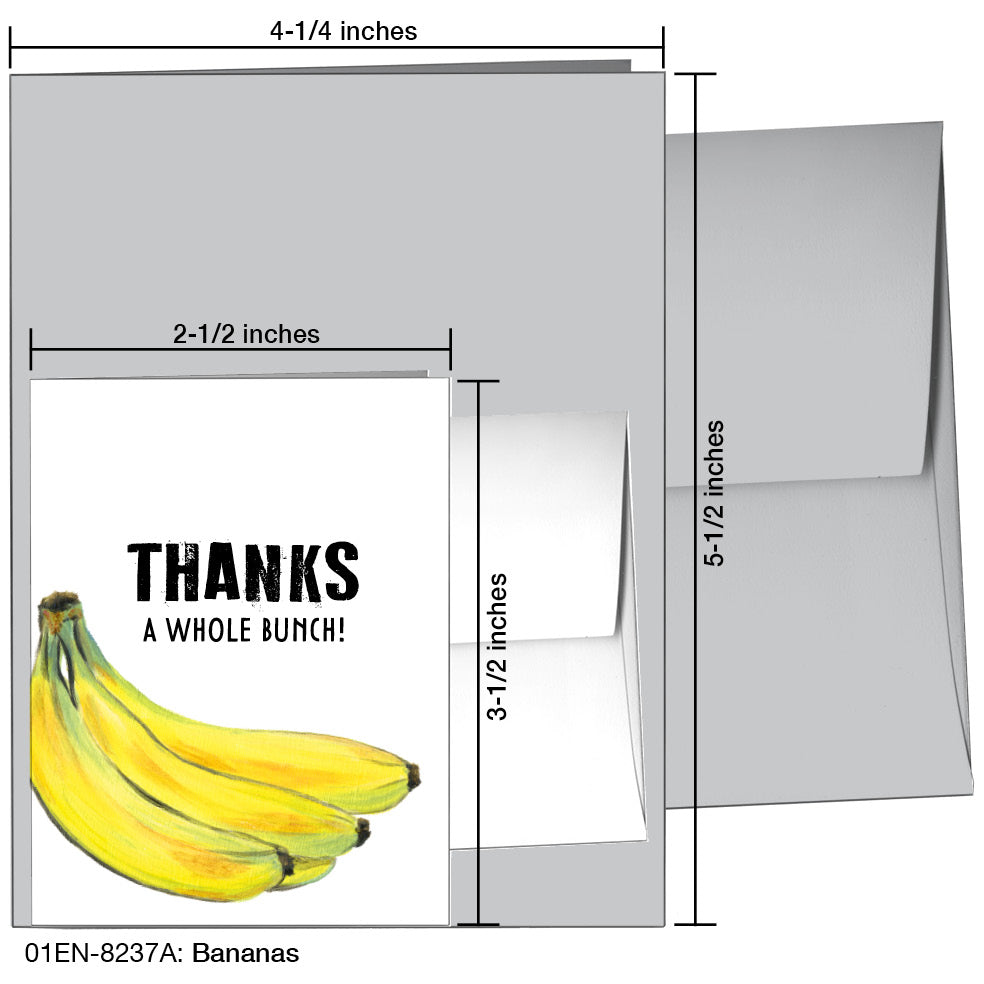 Bananas, Greeting Card (8237A), Enclosure, printedcanvas.com