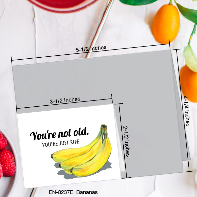 Bananas, Greeting Card (8237E), Enclosure, www.printedcanvas.com