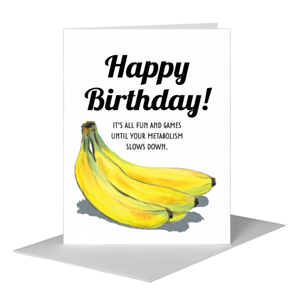 Bananas, Greeting Card (#8237MA) A2 Card Front, www.printedcanvas.com