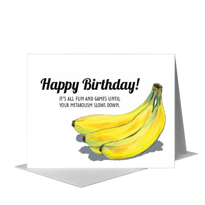 Bananas, Greeting Card (#8237M) A2 Card Front, www.printedcanvas.com