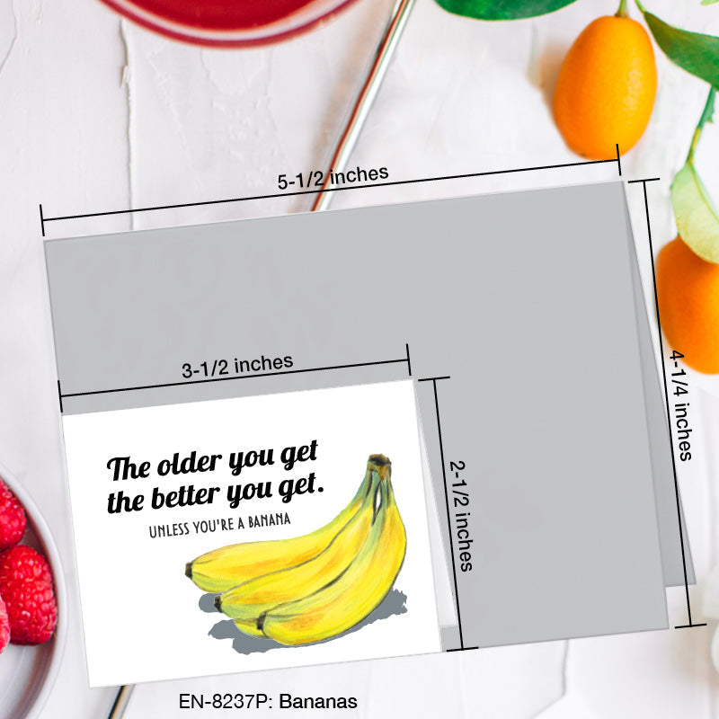Bananas, Greeting Card (8237P), Enclosure, www.printedcanvas.com