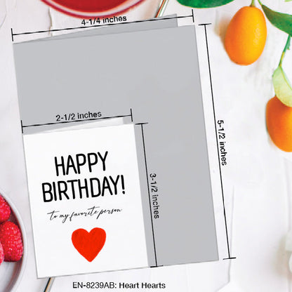 Heart Hearts, Greeting Card (8239AB), Enclosure, www.printedcanvas.com