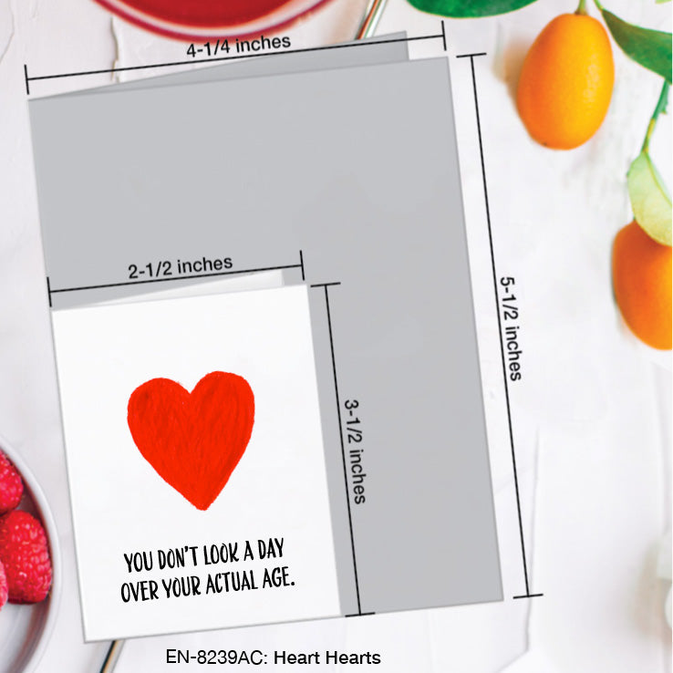 Heart Hearts, Greeting Card (8239AC), Enclosure, www.printedcanvas.com