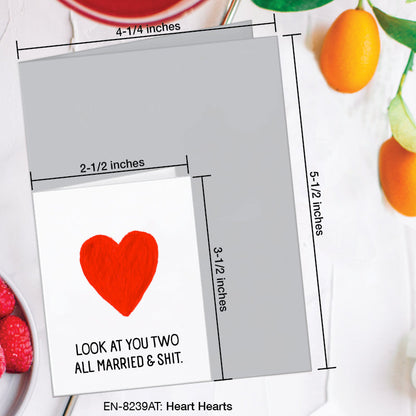 Heart Hearts, Greeting Card (8239AT), Enclosure, www.printedcanvas.com
